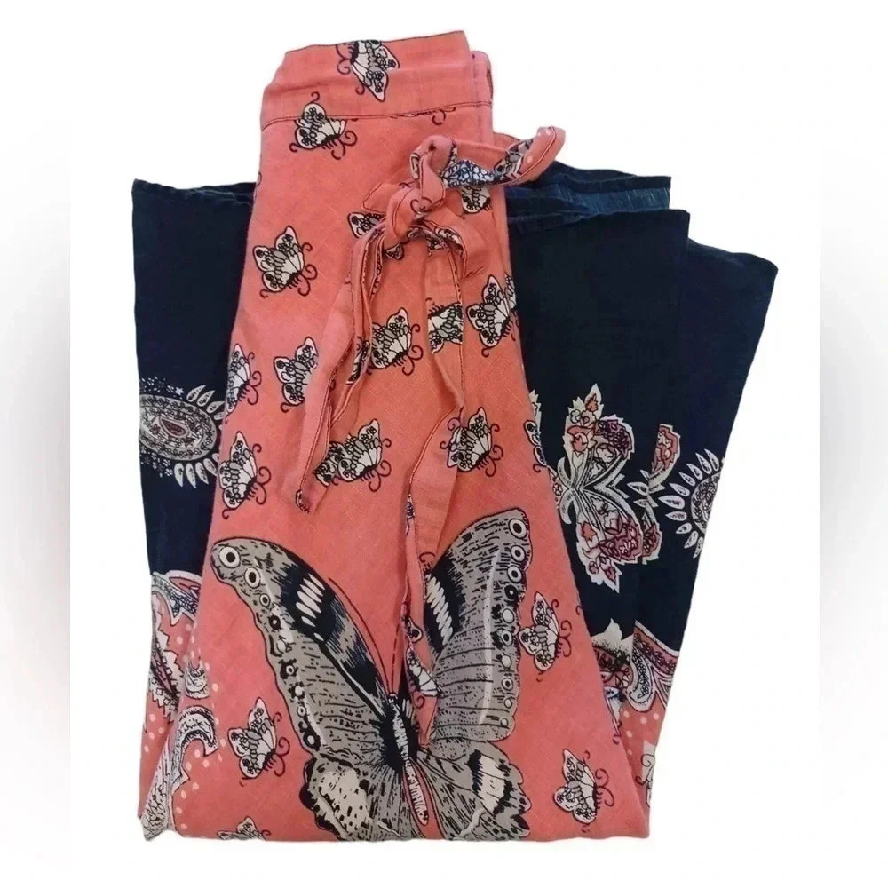 💥HOST PICK💥 Lucky Brand Boho Linen Blend  Wrap Skirt Size Small - Picture 9 of 10